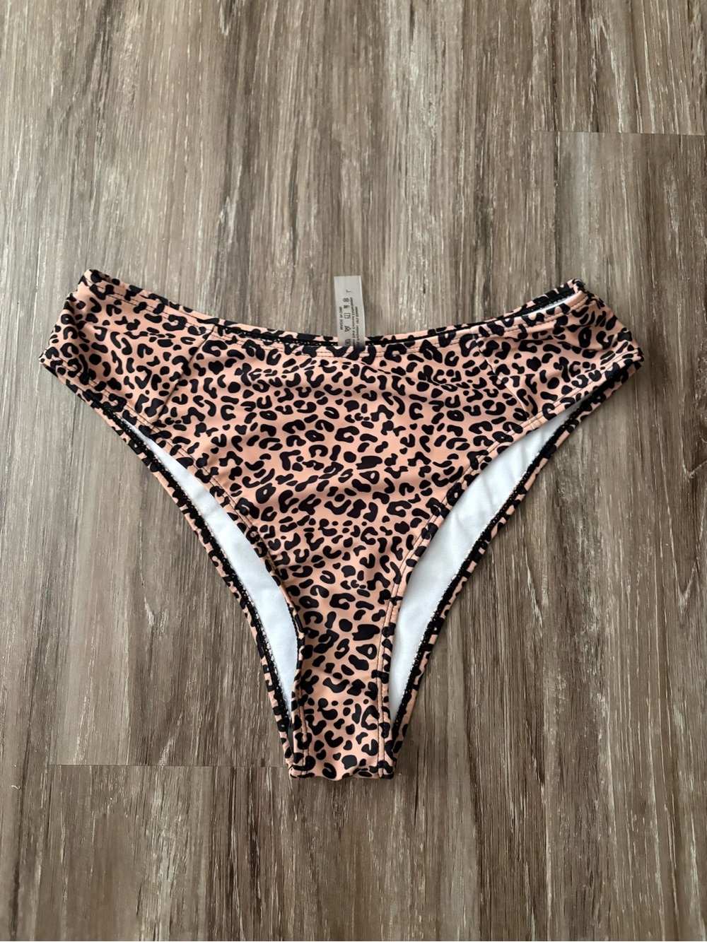 Leopard Print Bikini Bottoms - Tan and Black